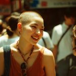 坊主女画像　福岡県　糸島市　#スキンヘッド　#坊主女　#AI美女　　