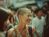 坊主女画像　滋賀県　近江八幡市　#スキンヘッド　#坊主女　#AI美女　　